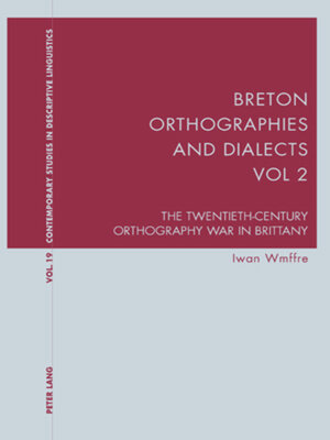 cover image of Breton Orthographies and Dialects--Volume 2